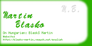 martin blasko business card