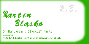 martin blasko business card